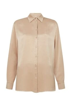 Ellie Satin Shirt Stone 5 Ellie Satin Shirt Stone -Ghost Store Q06G007A N04 28071 650px 964px