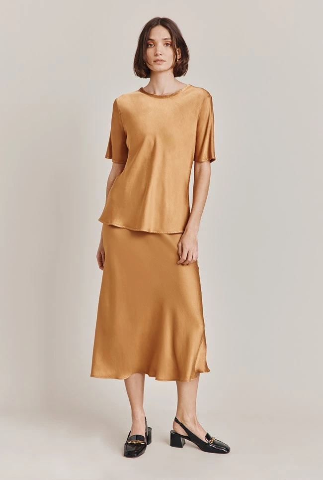 Ivy Satin Top Tobacco Brown Ivy Satin Top Tobacco Brown -Ghost Store Q06G008A D33 28627 650px