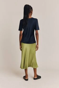 Ivy Satin Top Navy -Ghost Store Q06G008A K10 26632 650px 964px