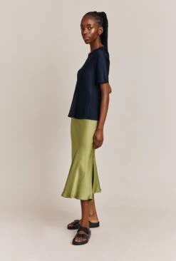 Ivy Satin Top Navy -Ghost Store Q06G008A K10 26635 650px 964px