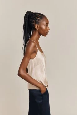 Jana Satin Cami Top Stone -Ghost Store Q06G011 N04 26699 650px 964px