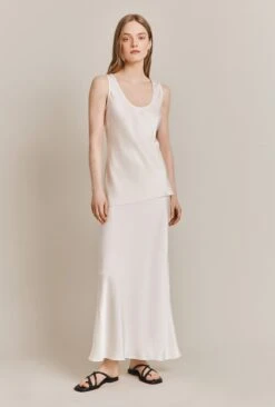 Margot Satin Top Ivory -Ghost Store Q06G015 M12 27645 650px 964px