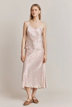 Grace Satin Cami Top Cream Bubble -Ghost Store Q06G019 Z57 28185 650px 964px