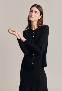 Alena Black Crepe Blouse Black 2 Alena Black Crepe Blouse Black -Ghost Store Q07G001 A01 28518 650px 964px