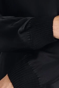 Grace Satin Sweatshirt Black -Ghost Store Q07G003 A01 29398 650px 964px