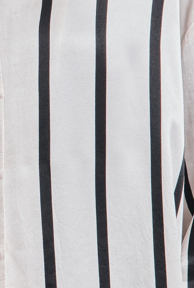 Amy Satin Long Sleeve Shirt Black Stripe Amy Satin Long Sleeve Shirt Black Stripe -Ghost Store Q07G009 Z81 28989 650px