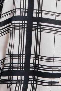 Amy Satin Long Sleeve Shirt Black Check 5 Amy Satin Long Sleeve Shirt Black Check -Ghost Store Q07G009 Z83 28995 650px 964px