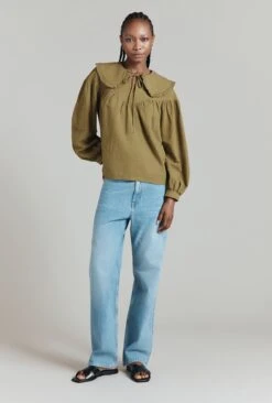 Daisy Jacquard Cotton Shirt -Ghost Store Q08G005 J17 31413 650px 964px