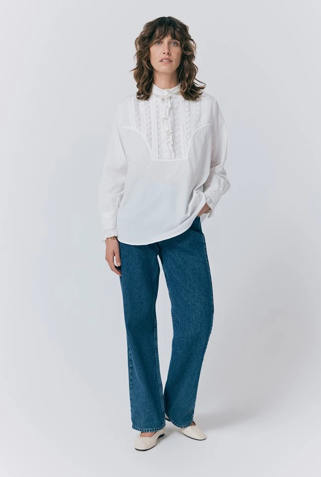 Ellery Broderie Anglaise Cotton Blouse Ellery Broderie Anglaise Cotton Blouse -Ghost Store Q09G003 N58 33160 650px