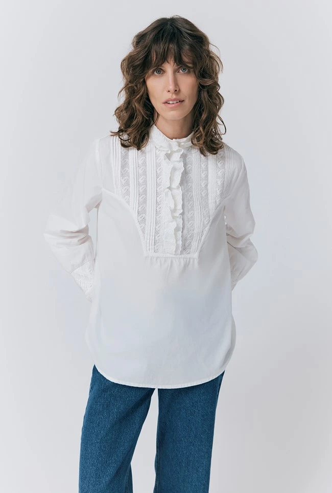 Ellery Broderie Anglaise Cotton Blouse Ellery Broderie Anglaise Cotton Blouse -Ghost Store Q09G003 N58 33163 650px