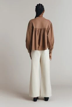 Greta Cotton Jacquard Blouse -Ghost Store Q09G004 N60 31836 650px 964px