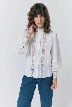 Kady Lace Trim Cotton Blouse -Ghost Store Q09G012 C01 33231 650px 964px