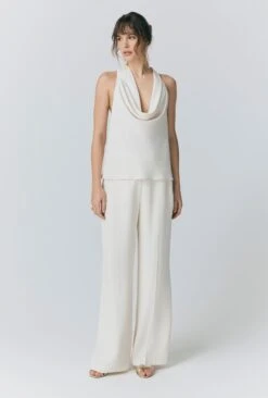 Sabine Satin Cowl Neck Blouse -Ghost Store Q10G006 M12 33281 650px 964px