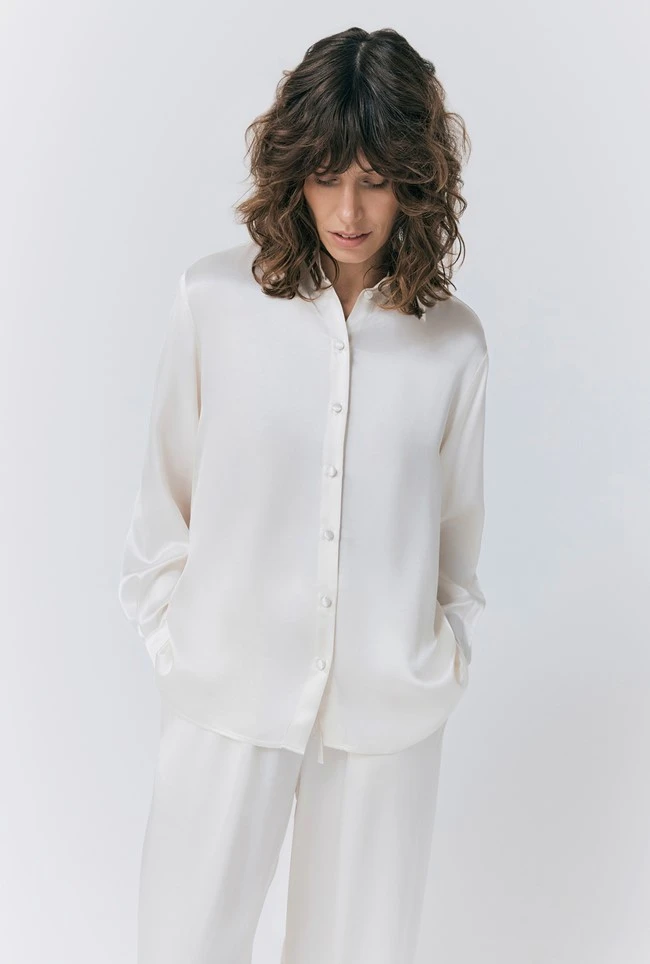 Ellie Satin Shirt Ellie Satin Shirt -Ghost Store Q10G009 M12 33251 650px