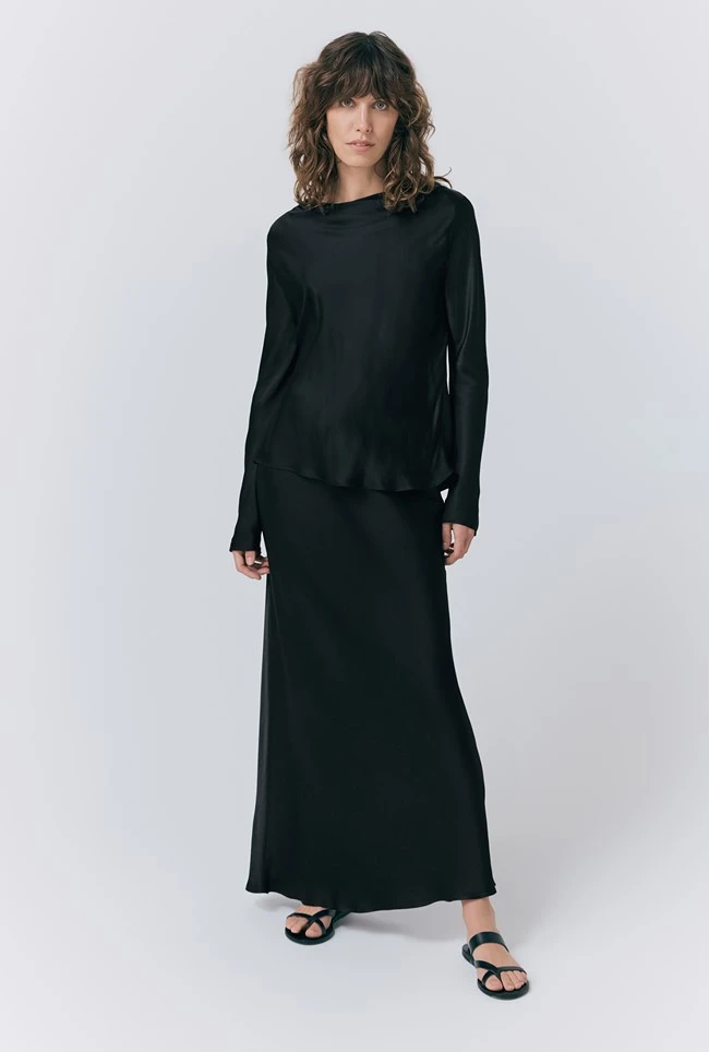 Isabella Satin Blouse Isabella Satin Blouse -Ghost Store Q10G010 A01 33293 650px