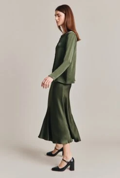 Luna Satin Slip Skirt Thyme 4 Luna Satin Slip Skirt Thyme -Ghost Store S05G002A J96 28593 650px 964px