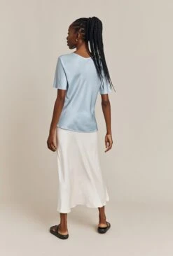 Luna Satin Slip Skirt Ivory -Ghost Store S05G002A M12 26706 650px 964px