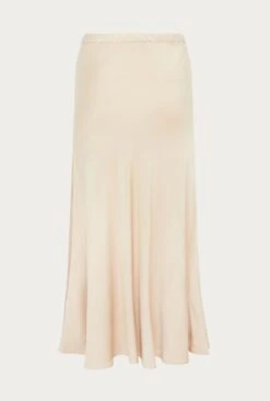 Luna Satin Slip Skirt Stone -Ghost Store S05G002A N04 26739 650px 964px