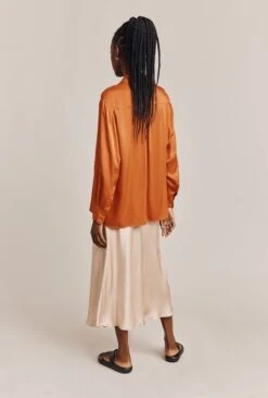 Luna Satin Slip Skirt Stone -Ghost Store S05G002A N04 27112 650px 964px