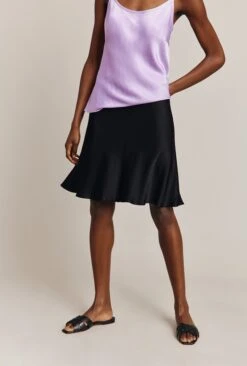 Arella Satin Slip Skirt Black -Ghost Store S06G003 A01 26744 650px 964px