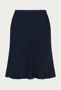 Arella Satin Slip Skirt Navy -Ghost Store S06G003 K10 27141 650px 964px