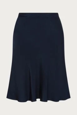 Arella Satin Slip Skirt Navy -Ghost Store S06G003 K10 27142 650px 964px
