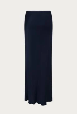 Emma Satin Midi Skirt Navy -Ghost Store S06G004 K10 27653 650px 964px 1