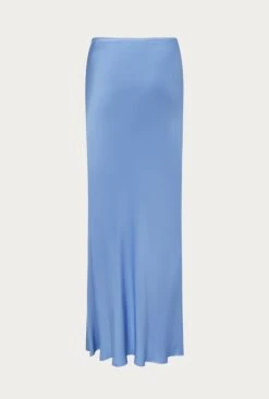 Emma Satin Midi Skirt Cornflower Blue 5 Emma Satin Midi Skirt Cornflower Blue -Ghost Store S06G004 K92 27845 650px 964px