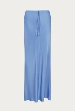 Emma Satin Midi Skirt Cornflower Blue 6 Emma Satin Midi Skirt Cornflower Blue -Ghost Store S06G004 K92 27846 650px 964px