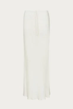 Emma Satin Midi Skirt Ivory -Ghost Store S06G004 M12 27662 650px 964px