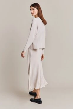 Phoebe Crepe Skirt Beige Pearly 4 Phoebe Crepe Skirt Beige Pearly -Ghost Store S06G005 N01 28898 650px 964px