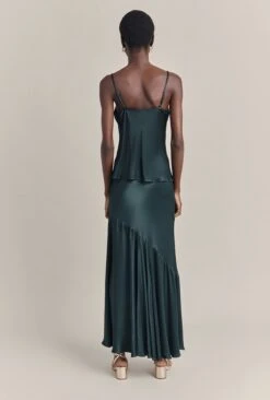 Eileen Satin Midi Skirt Cedar -Ghost Store S07G004 J21 29895 650px 964px