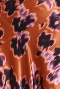 Mariana Midi Skirt Rust Ikat Print -Ghost Store S07G008 Z74 29619 650px 964px