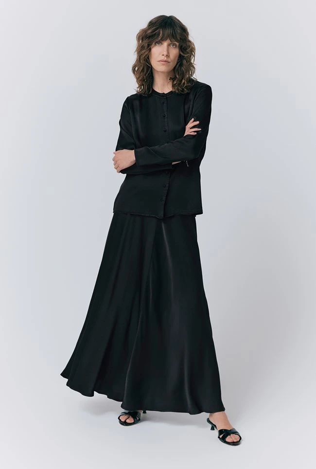 Colette Satin Maxi Skirt Colette Satin Maxi Skirt -Ghost Store S10G003 A01 33783 650px