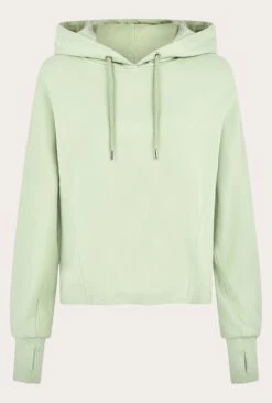 Cropped Organic Hoodie Mint Green 5 Cropped Organic Hoodie Mint Green -Ghost Store V02G012 J28 22852 650px 964px