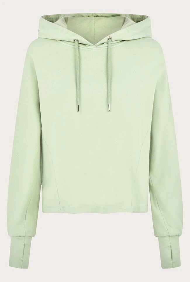 Cropped Organic Hoodie Mint Green Cropped Organic Hoodie Mint Green -Ghost Store V02G012 J28 22852 650px