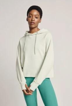 Cropped Organic Hoodie Mint Green 3 Cropped Organic Hoodie Mint Green -Ghost Store V02G012 J28 22856 650px 964px