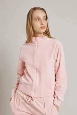 Velour Track Top Pink -Ghost Store V02G020 H44 24618 650px 964px