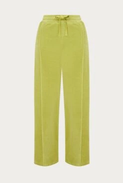 Wide Leg Velour Pant Green 4 Wide Leg Velour Pant Green -Ghost Store V02G021 J30 24627 650px 964px