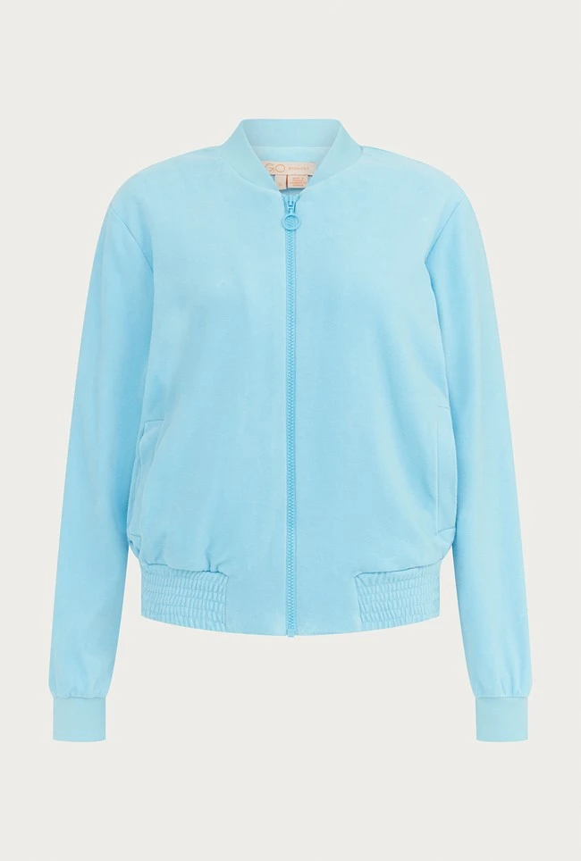 Velour Zip Track Top Cornflower Blue Velour Zip Track Top Cornflower Blue -Ghost Store V02G022 K91 24624 650px