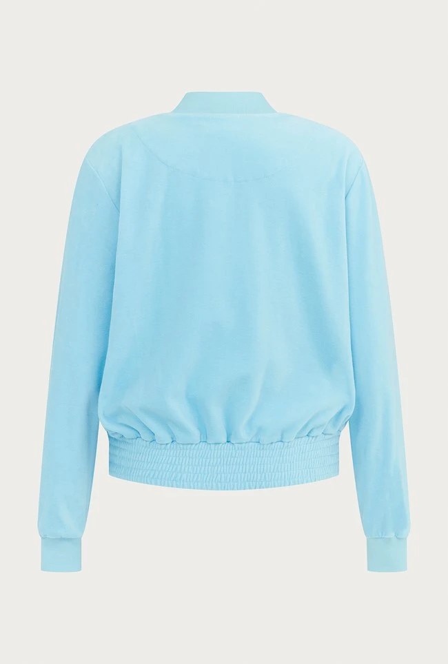 Velour Zip Track Top Cornflower Blue Velour Zip Track Top Cornflower Blue -Ghost Store V02G022 K91 24625 650px