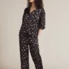 Penny Satin PJ Set Rose Ditsy